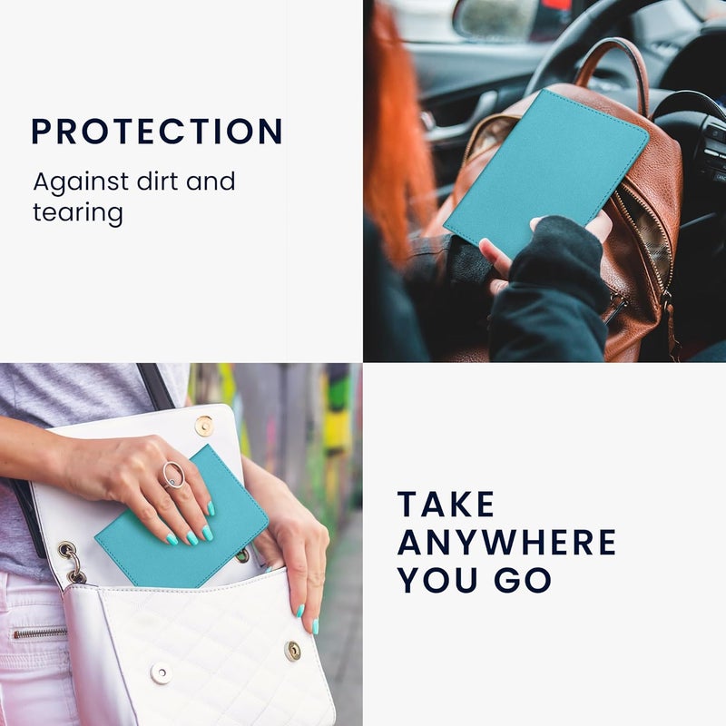 kwmobile Registration and Insurance Holder - Car Document Holder for Vehicle Documents and Cards - PU Leather - Black - Image 4